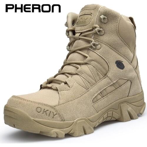 2021 Winter Boots Men Warm Snow Boots Men High Quality Winter Military Boots Men Leather Shoes Men Cow Suede Work Waterproof