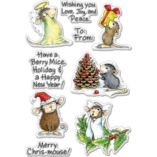 Mouse Clear Stamp for Scrapbooking Transparent Silicone Rubber DIY Photo Album Decor 8821