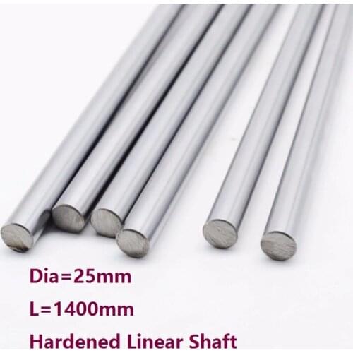 4pcs/lot Dia 25mm shaft 1400mm long Chromed plated linear shaft hardened shaft rod bar rail guide for 3d printer cnc parts