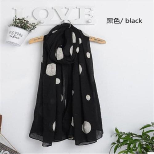 The new embroidery size dots print tassels modal hijab women scarf wraps fashion Muslim foulard bandana free shipping 10pcs/lot