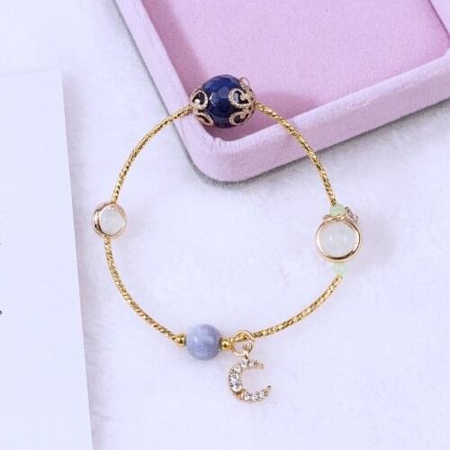 Original Design Natural Crystal Bracelet Korea Strawberry Crystal Buddha Series Girl Bracelet for Women student Bracelet