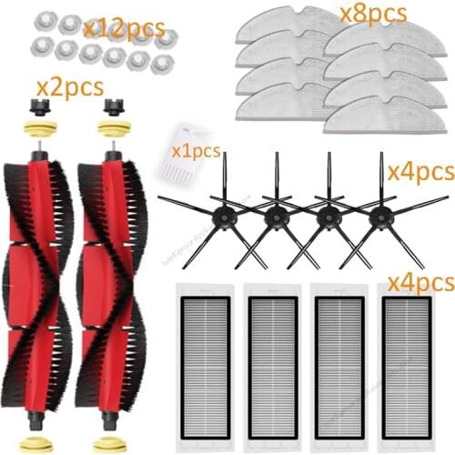 Main Brush Washable HEPA Filter Replacement Accessories for XiaoMi Roborock S5 Max S50 S55 S6 S6 Pure Vacuum Cleaner Parts
