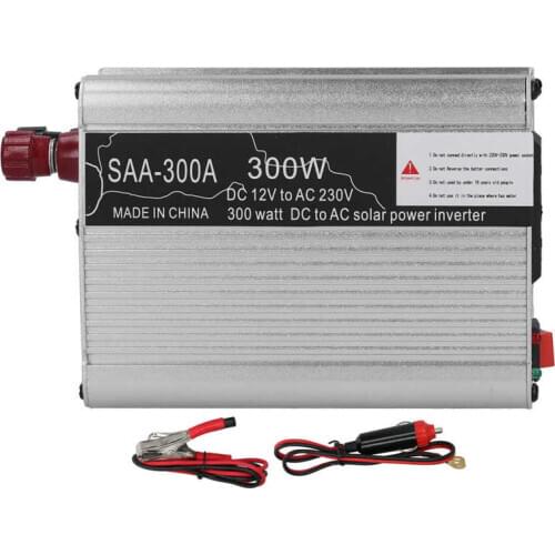 Charger Power Inverter DC12V to AC220V 300W Modified Sine Solar Aluminium Alloy Converter