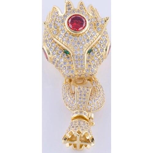 Jewelry Making Supplies Luxury AAA Cubic Zirconia Crystal Rhinestone Leopard Pendant Connectors For Jewelry Making DIY Findings