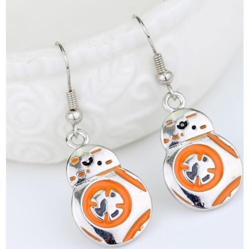 MQCHUN the Force Awakens Earring Robot BB8 BB-8 Charm Earring For Women Alloy Earring Movie Jewelry -15