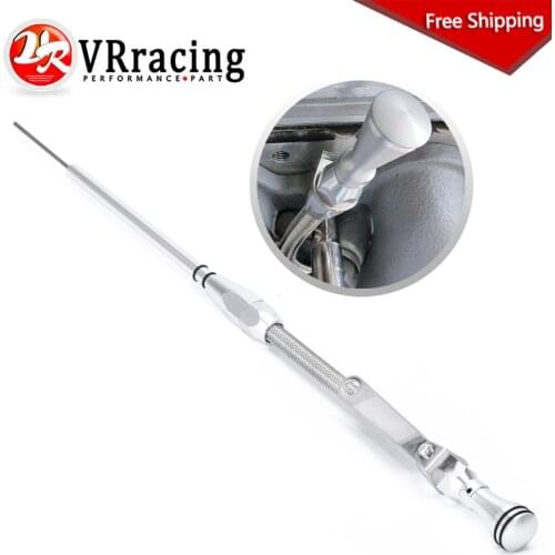 Stainless Braided Firewall Flexible Dipstick Engine Oil Dipstick Car Replacement For Chevy SB 265 283 327 350 383 400 SBC