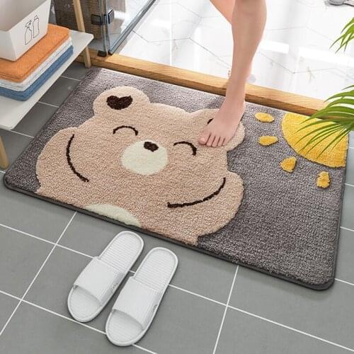 Bathroom Floor Mat Door Household Kitchen Absorbent Floor Toilet Non-slip CarpetRug Carpet for Living Room
