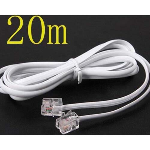 10pcs High Speed 20m 60ft RJ11 Telephone Phone ADSL Modem Line Cord Cable GM