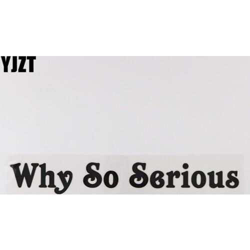 YJZT 24.9CM×3.6CM Personality Why So Serious And Humorous Words Letters Decal Car Stickers Vinyl 13D-0813