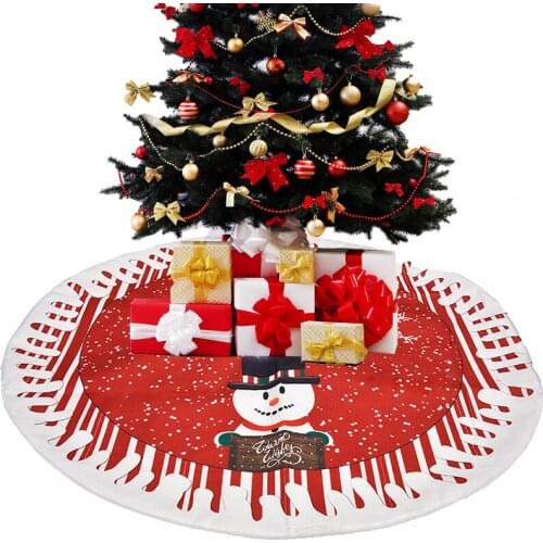 Christmas Tree Skirt Ornament 78CM Diameter Christmas Tree Bottom Decoration Super Soft Cloth Christmas Tree Skirt