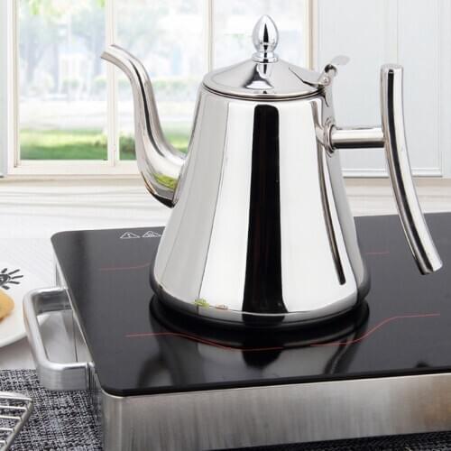 1.5L Stainless Steel Teapot Coffee Pot with Filter Kettle Home Hotel Bar Restaurant Stainless Steel Kettle Pot Induction Cooker