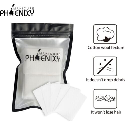 100PCS Nail Polish Remover Wipes Bath Manicure Gel Lint-Free 100% Cotton Napkins For Nails Art Accessories