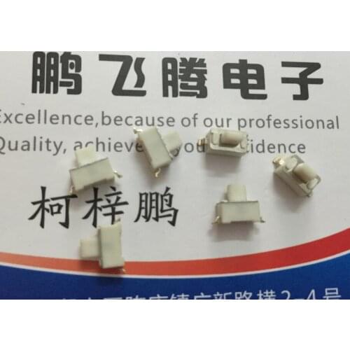 20PCS/lot White patch 3*6*6MM micro switch, table patch 2 foot tact switch, high temperature resistance
