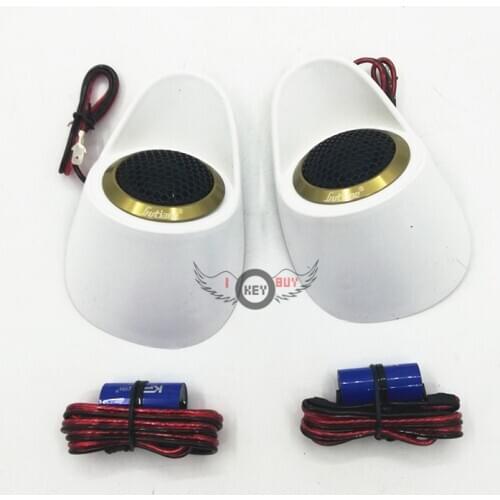 2020 New! 1Set Car Audio Interior Modify A Pillar Tweeter Speaker Gasket with 2pcs 2.5 Inch Tweeters,Tweeter Base Plastic White