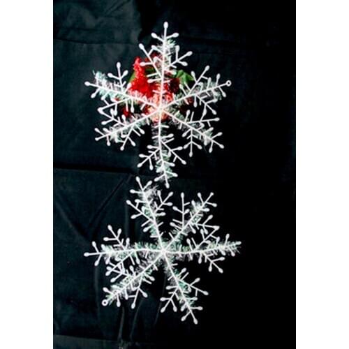 3pc Plastic snow 22cm Christmas tree decorations for home snowflake xmas navidad new year santa claus decoration ornaments decor