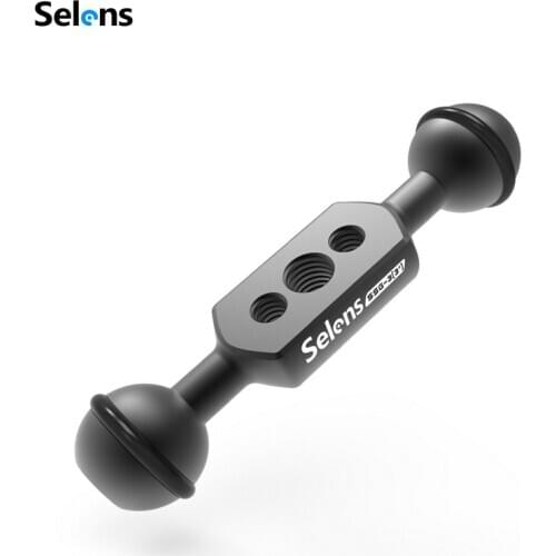 9cm/14cm/22cm Double ball connection extension arm with 3/8 1/4 Screw For SYBH3 butterfly ball Head