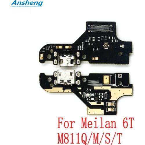 Ansheng Micro Dock Connector Board USB Charging Port Flex Cable for Meizu meilan 6T M15 MX15 Note8 Cell Phone
