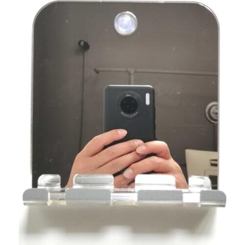 Anti-fog Anti-fall Bathroom Mirror Hanging Razor Toothbrush Mirror Fogless Shower For Man Shaving Mirror Hanging Razor Bathroom