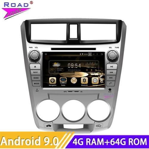 Roadlover Android 9.0 Car DVD Automotive Player Audio For Honda City 1.5L 2008- Stereo GPS Navigation Magnitol Double Din Radio