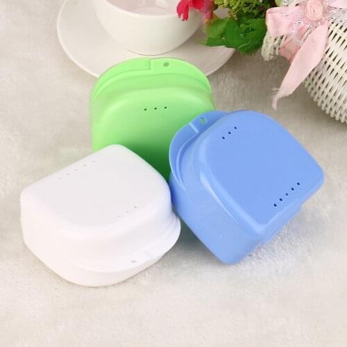 Random Colors Denture Bath Appliance False Teeth Box Storage Case Rinsing Basket Jul14 Drop Shipping SD