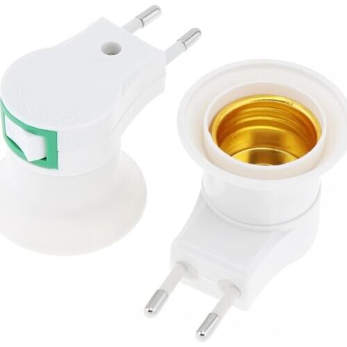 E27 Base Socket EU Plug Night Light With Power On-off Control Switch