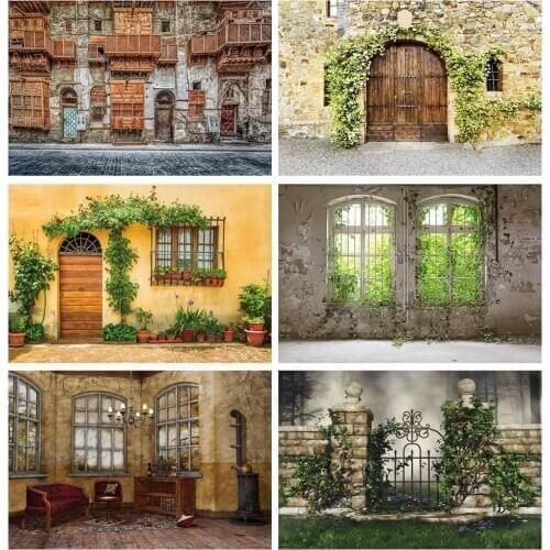 Laeacco Old Deserted Rural House Wooden Window Wall Vine Interior Scene Photo Backgrounds Photography Backdrops For Photo Studio