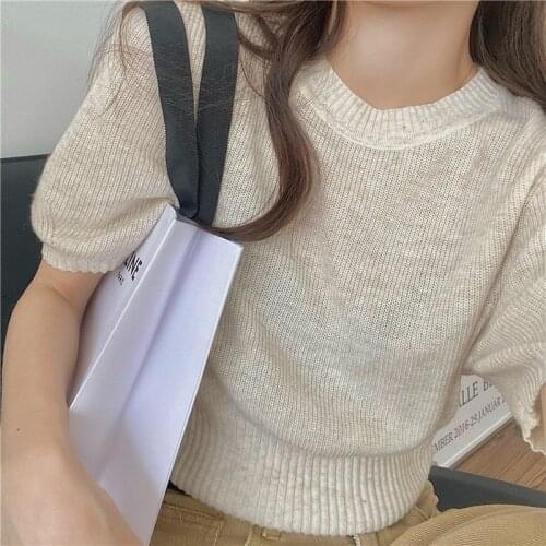 Womens New Green Short Sleeve Elegant Casual Silk T-shirts Summer Thin Short Slim Waist Bottoming Tshirt 2021 Female Sweet Tops