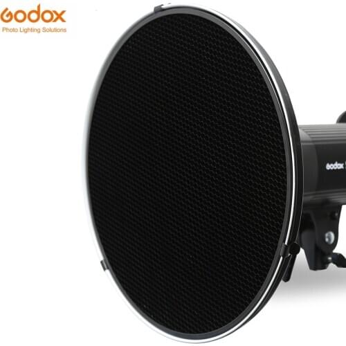 Godox 55cm 22" Studio White Beauty Dish Bowens Mount + Honeycomb Grid + Diffuser Sock