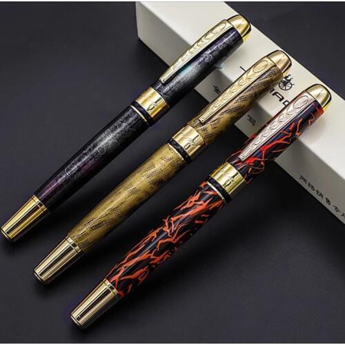 JINHAO 250 16 Colors metal roller ball pen with gold clip office Stationery Luxury brands writing ball pens gift A7