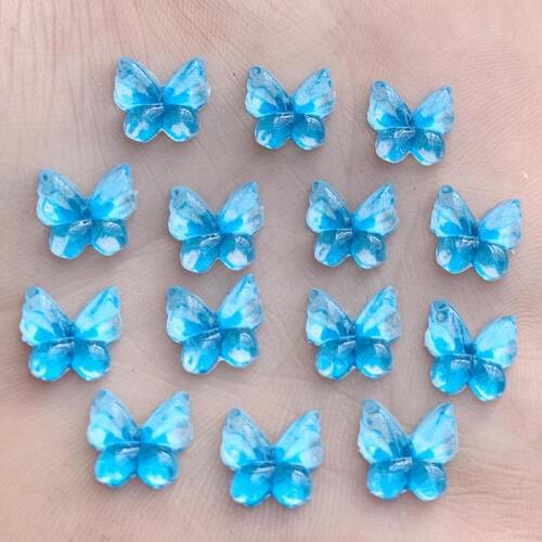 Colorful Butterfly 10mm Flatback rhinestone applique stones and crystals Cabochon Button wedding 80pcs -B225