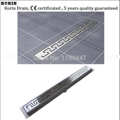 700mm "ZIPPER" Style Stainless Steel 304 Linear Shower Drain, Vertical Shower Drain with flange, Floor Waste, long floor drain