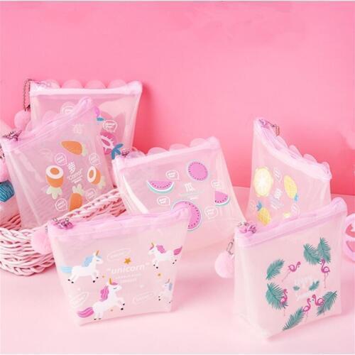 M046 Cartoon Coin Purses For Women Sweet Pink Cat Fruit Cactus Wool Ball Pendant Zero Bag Mini Lovely Cloth Bag Wholesale