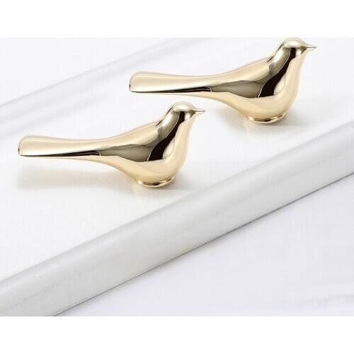 Cute Gold Bird Cabinet Knobs Drawer Pulls Vintage Kitchen Door Handles and Knobs Furniture Handle Decoration Wall Hanging Hook