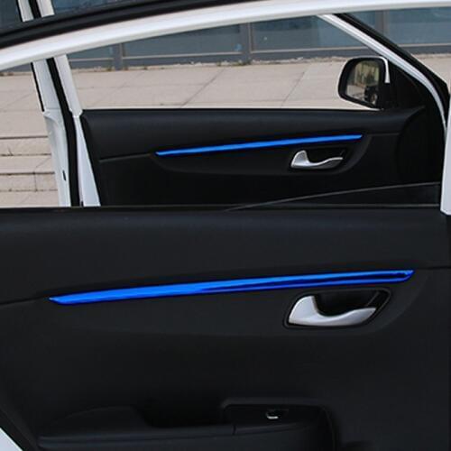 For Kia Rio 4 X-line 2017 2018 2019 Car Door Decoration Moulding Cover Trim Strip Protection Stickers Interior Accessories