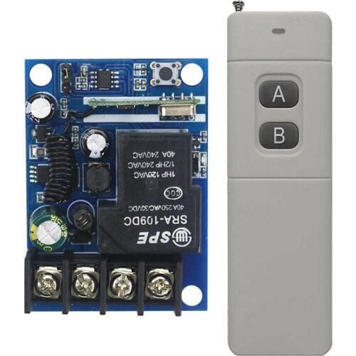 New DC12--48V 12V 24V 36V 48V 1CH 10A RF Wireless Remote Control Switch System teleswitch 1*(JRL-5)Transmitter + 1 *Receiver