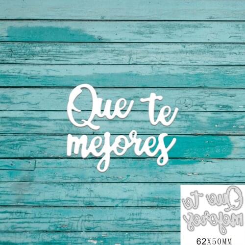 New Spain Word Metal Cutting Dies Scrapbooking Stencils Template Album Paper DIY Cards Craft Embossing Die Cuts New 2021