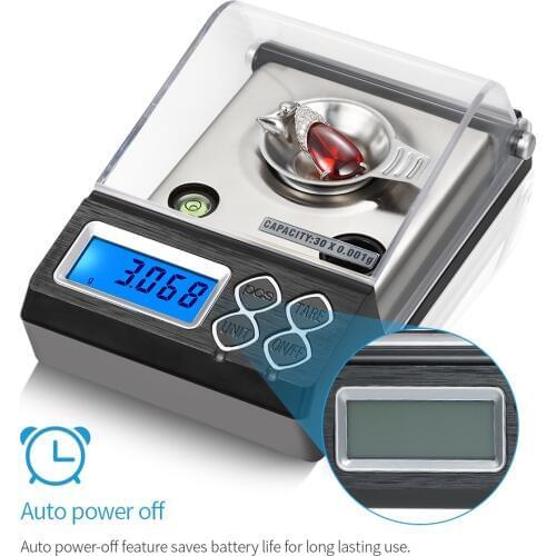 Professional Carat Scale kitchen Mini Electronic Balance Scale Digital Weight with Calibration Weight Tweezer and Weighing Pan