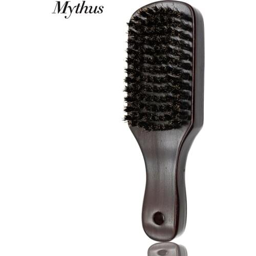 Small Size Solid Wood Mustache Beard Brush Mens Beard Shaving Comb Facial Hair Cleaning Brush Shaving Brushes Tools For Beauty