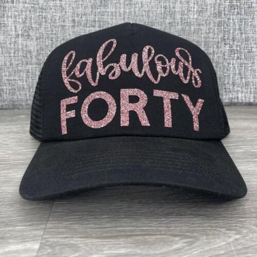 Fabulous Forty Hat travel beach pool happy Fortieth 40 years old 40th Birthday party decoration friend Gift present Photo props