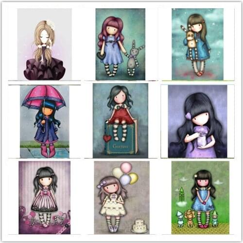Brand new 5D DIY full round square painting cartoon doll mosaic mosaic rhinestone painting crafts home decoration