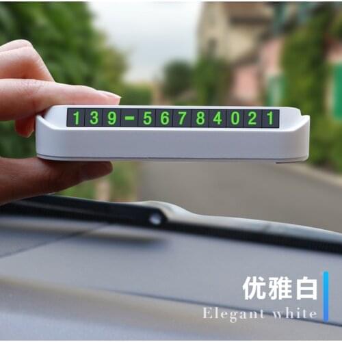 Car Styling Temporary Parking Card Phone Number Night Luminous FOR Mitsubishi ASX Outlander Lancer Evolution Pajero Eclipse