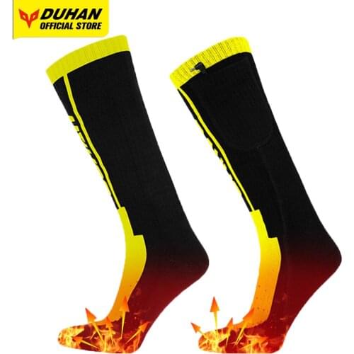DUHAN Winter Heated Socks USB Electric Heating Socks Motorcycle Socks Infrared Motorcycle Boots Heating Socks Cold Protection