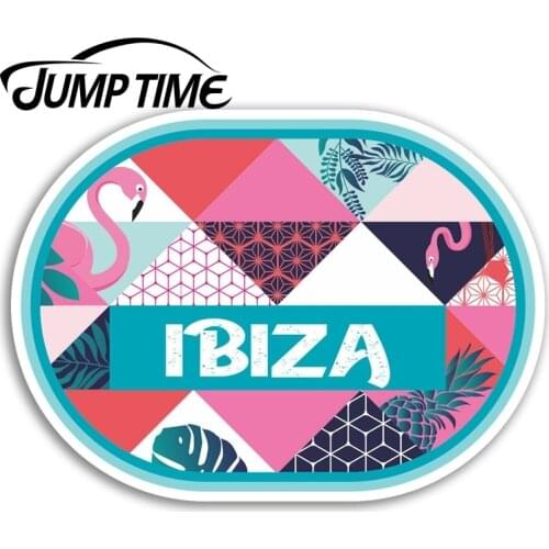 Jump Time for Tropical Ibiza Vinyl Stickers Travel Sticker Laptop Luggage Truck Window Bumper Decal Waterproof Accessories
