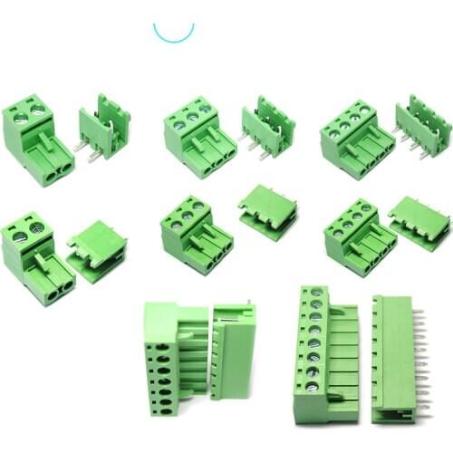 10PCS KF2EDGK 5.08mm plug-in terminal block pcb connector 2P / 3/4/5/10 / 12P straight bent foot