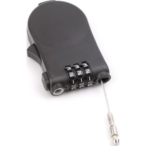 Retractable Wire Rope Password Lock Combination Coded Locker Outdoor Keyed Padlock