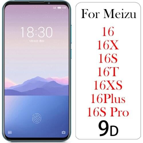 2Pcs Protective Glass For Meizu 16 16X 16S 16T Tempered Glass Screen Protector 9D for Meizu 16S X XS 16Plus 16S Pro maizu Series