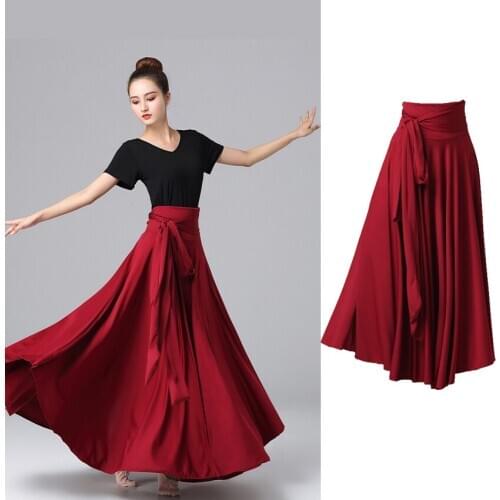 Women Spain Flamenco Dress Folk Belly Gypsy Solid Flamengo Ballet Ballroom Performance Costume Spanish Dance Stage Swing Vestido