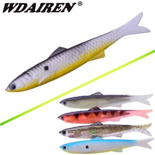 1Pcs soft plastic Aluminum Pie bait 13cm/13.8g Fishing Lure Pesca Leiqiang trolling bass blackfish mackerel Lure Fishing Tackle