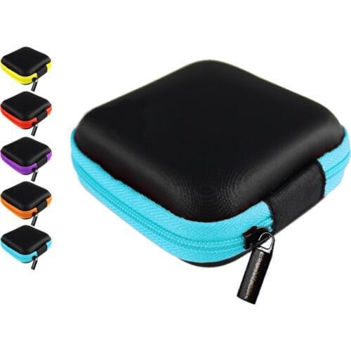 1PCS Coin Purse Clip Dispenser Desk Organizer Bags Headphones Earphone Cable Earbuds Storage Pouch Bag Random Color