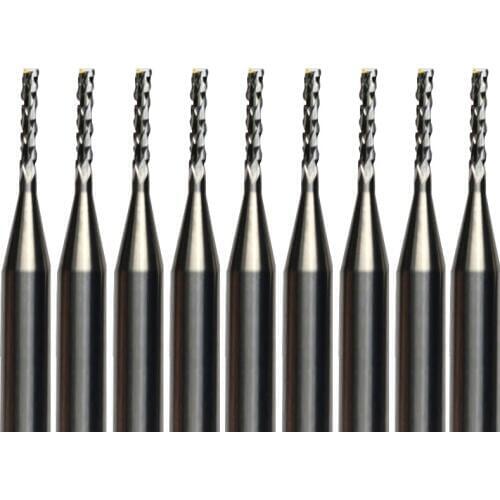 10pcs Carbide PCB CNC Engraving Bits End Milling Cutter cutting drill hole endmill - 1.3mm Diameter # ST3.1.308